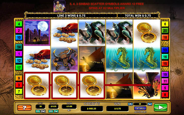 Slot machine The Voyages Of Sinbad (द वॉयजेस ऑफ सिंबैड)