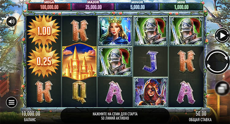 Slot machine Throne of Camelot (थ्रोन ऑफ कैमेलॉट)