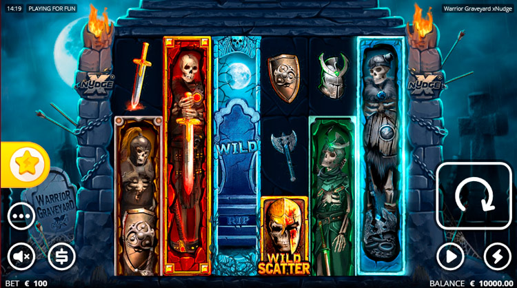 Slot machine Warrior Graveyard xNudge (वॉरियर ग्रेवयार्ड xNudge)