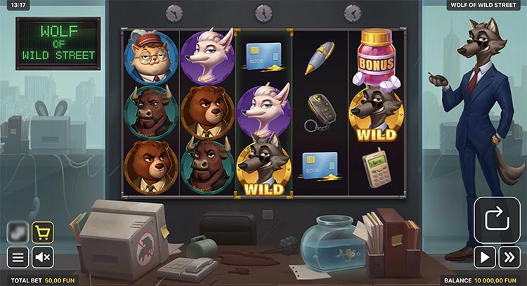 Slot machine Wolf of Wild Street (वुल्फ़ ऑफ वाइल्ड स्ट्रीट)