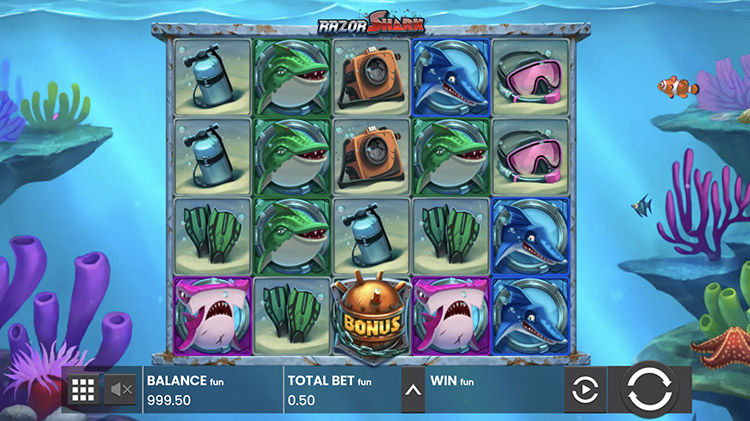 Slot machine Razor Shark (रेजर शार्क)