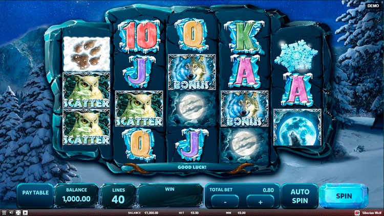 Slot machine Siberian Wolf (साइबेरियाई भेड़िया)